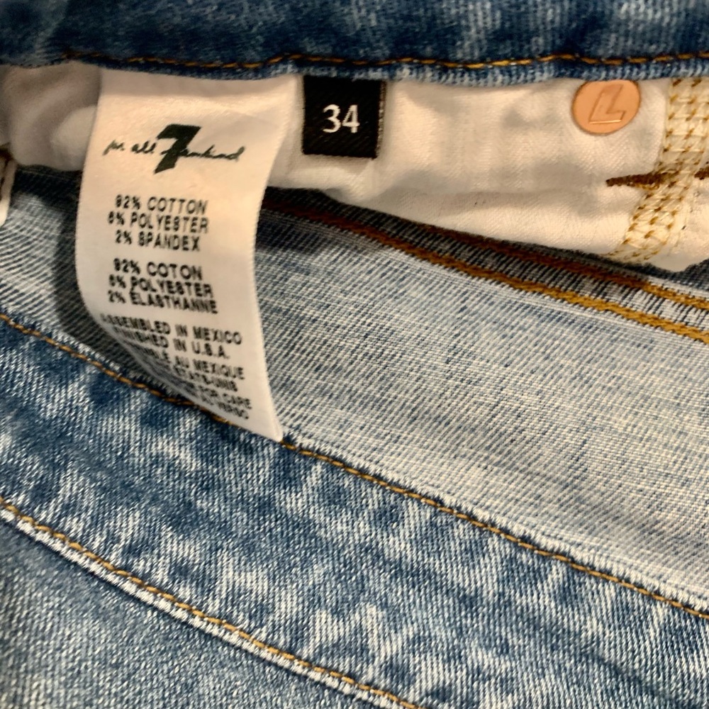 NWOT 7forAllMankind paper bag skinny jeans - Picture 6 of 7